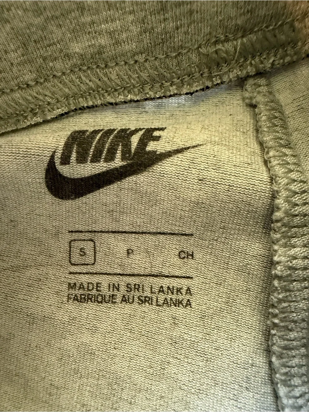 Nike Grey Athletic Bike Shorts with Black Swoosh Size Small